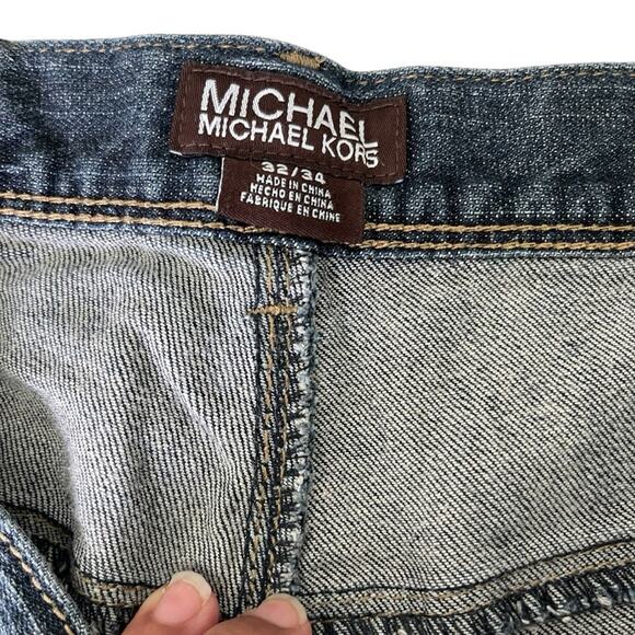 Michael Kors Men's Relaxed Straight Leg Jean Medium Rinse Blue Size 32/28 - Picture 4 of 7